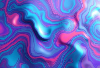 Obraz premium Abstract Swirling Blue Pink Purple Fluid Design