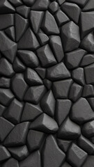 Rich Black Stone Wall Texture for Architectural Design with Deep Color Variations and Surface Details