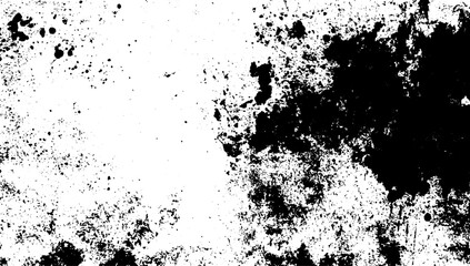 Abstract Black and White Grunge Texture with Splatter Details