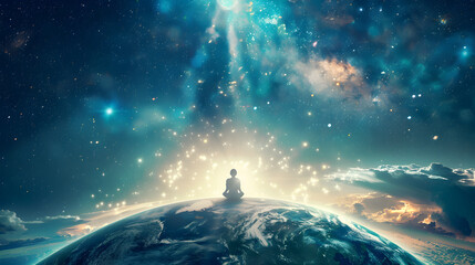 Illustration of Omnipotence: The Supreme Power Ruling Over The Universe