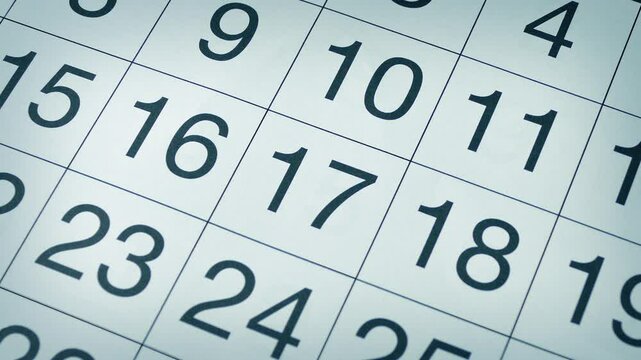 Calendar Days Are Crossed Off And Turn Red, Time Wasting Concept