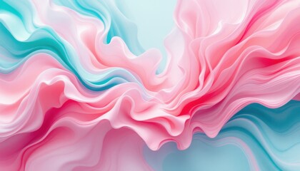 Obraz premium Vibrant abstract waves of pink and blue swirling gradient patterns
