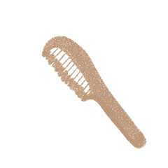 wooden comb isolated on white