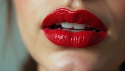 Fototapeta premium close up lips of young woman