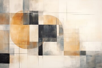 Abstract Watercolor background, wallpaper,Minimalist Boho style, shades of beige, cream, soft brown, linen texture,copy space	


