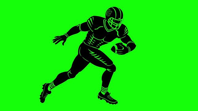 animasi footage American football 
green screen