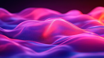 Fototapeta premium Abstract vibrant pink and purple flowing waves.