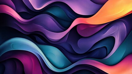 Obraz premium Abstract Colorful Waves Flowing Dynamically. AI Generated