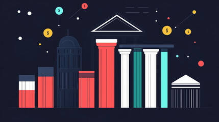 Obraz premium Chart structure city