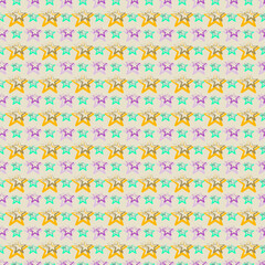 Colorful Star Pattern Seamless Design