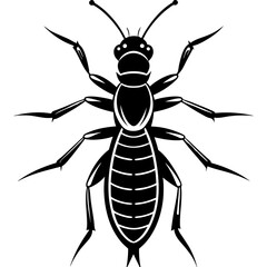 Termite Silhouette vector with white background