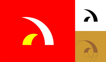 A letter logo icon design simple