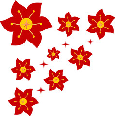 Chinese New Year Flower Border