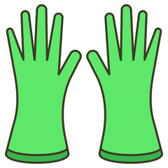 green hand gloves for safety