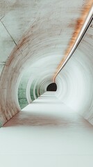 Futuristic Concrete Tunnel  Abstract Architecture  Modern Interior Design