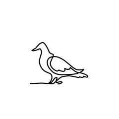 continuous line of birds