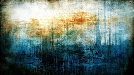 Obraz premium Abstract Textured Background with Blue, Brown, and Cream Tones