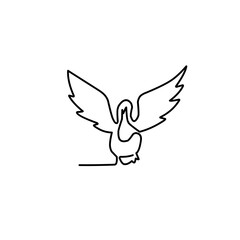 continuous line of birds