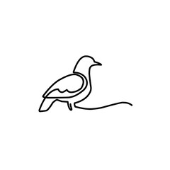 continuous line of birds