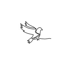 continuous line of birds