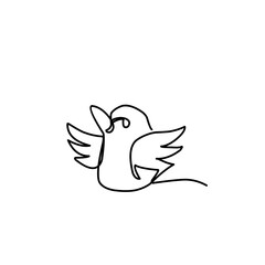 continuous line of birds