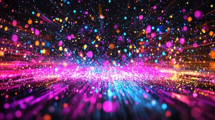 Fototapeta premium Vibrant Abstract Background with Colorful Lights and Patterns