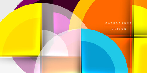 Obraz premium Techno circles and semi circles. Vector Illustration For Wallpaper, Banner, Background, Card, Book Illustration, landing page