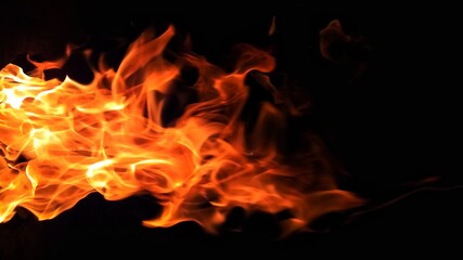 fire on black background