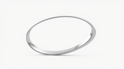 Minimalist Silver Curve in a Clean White Space