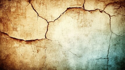 Fototapeta premium Cracked Wall Texture Background in Earthy Tones and Patterns