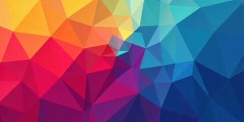 Fototapeta premium Abstract Colorful Low Polygonal Geometric Background Design Featuring Vibrant Hues and Sharp Triangles