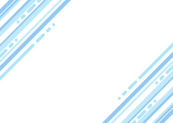 ななめ　ストライプ　フレーム　青