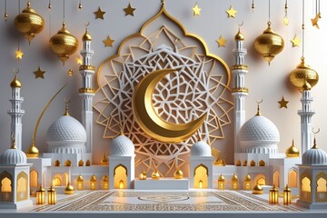 Ramadan kareem greeting card background. Islamic culture, arabic style. Ramadan mubarak.