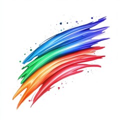 Abstract Colorful Brush Strokes Creating Dynamic Artistic Background for Creative Projects and Designs