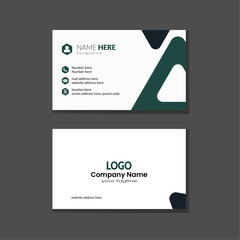 professional and unique business card template. white color Simple and clean business card design template.