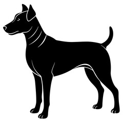 Dog Silhouette vector with white background