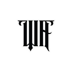WA monogram logo design letter text name symbol monochrome logotype alphabet character simple logo