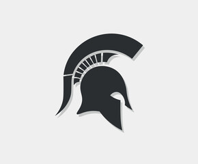 spartan gladiator helmet simple vector 
