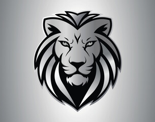 lion face simple and minimal vector