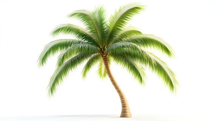 Obraz premium Island Serenity A Stunning Palm Tree in High Definition