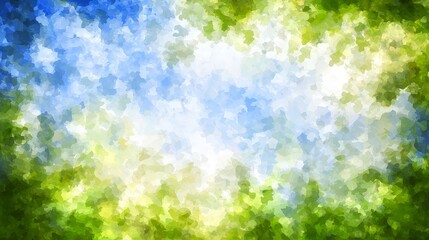 Fototapeta premium Soft Abstract Nature Background with Blurred Green and Blue Colors
