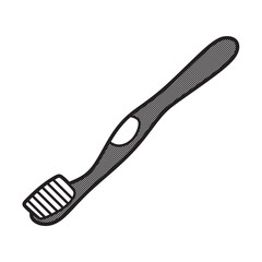 black and white toothbrush vector rubber handle