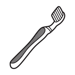 black and white toothbrush images with simple rubber handles