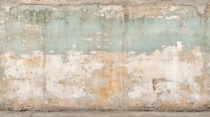 Obraz premium Weathered Textured Wall with Faded Paint and Cracking Finish