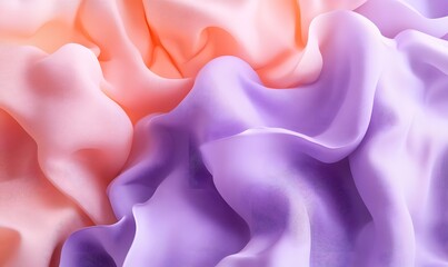 Obraz premium Draped pastel fabric, soft texture, color gradient, studio shot, textile background