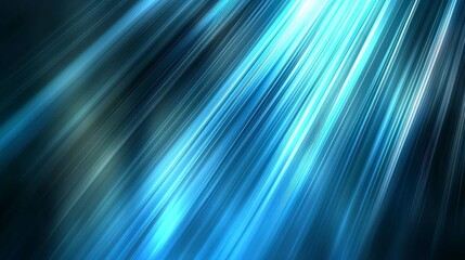 Abstract Light Rays in Blue and Turquoise Shades Background