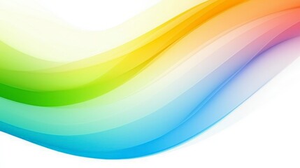 Fototapeta premium Colorful Flowing Waves with Gradient Light Effects on White Background