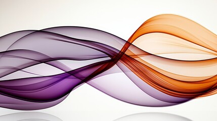 Naklejka premium Colorful Abstract Waves in Purple, Orange, and White Background