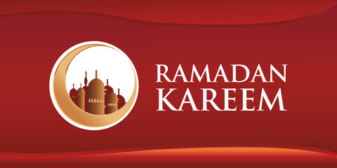 Gradient wallpaper ramadan kareem background.