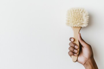 Person Holding a Cleaning Brush for Tools - View 2